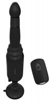 Vorschau: Analvibrator Ass Thruster schwarz mit Saugfuß und Fernbedienung